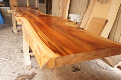 杉一枚板カウンター