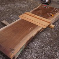 ブラックウォルナット一枚板加工