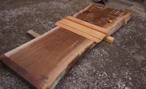 ブラックウォルナット一枚板加工