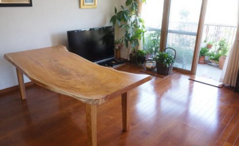 欅一枚板ダイニングテーブル