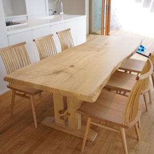 栓一枚板ダイニングテーブル