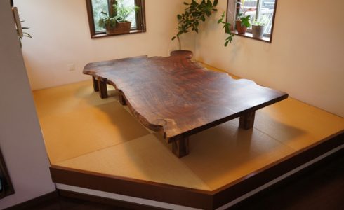 クラロウォルナットローテーブル