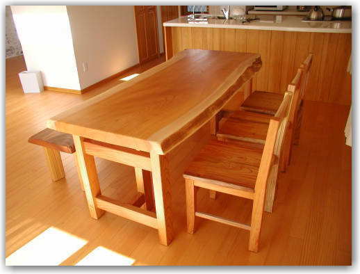 一枚板ダイニングテーブルセット