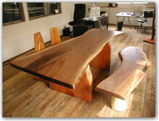 木一枚板会議テーブル