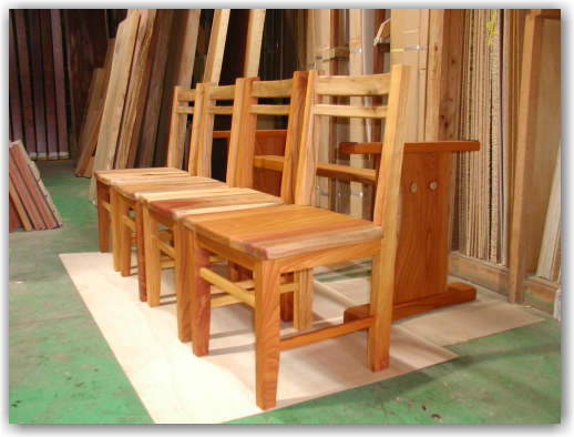 ケヤキ手づくり椅子