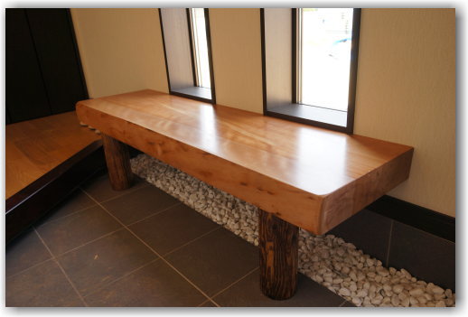 桜一枚板ベンチ