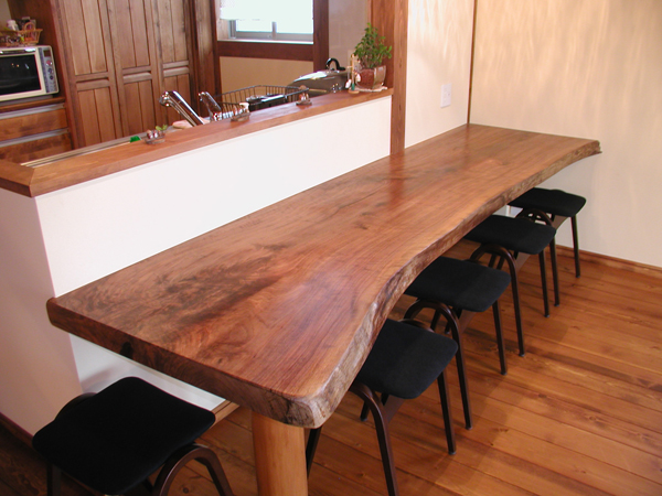 ブラックウォルナットキッチンカウンター