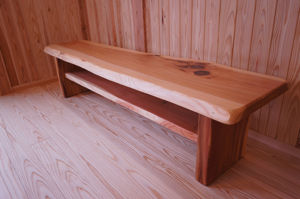 杉天然木一枚板テレビ台