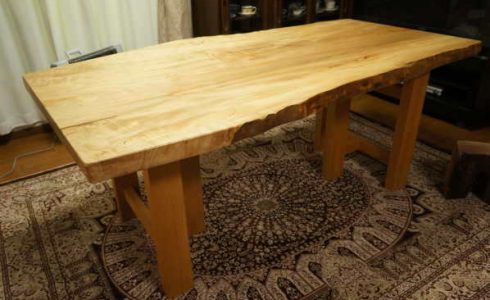 栃一枚板テーブル