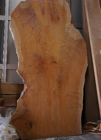 ケヤキ変形一枚板テーブル天板