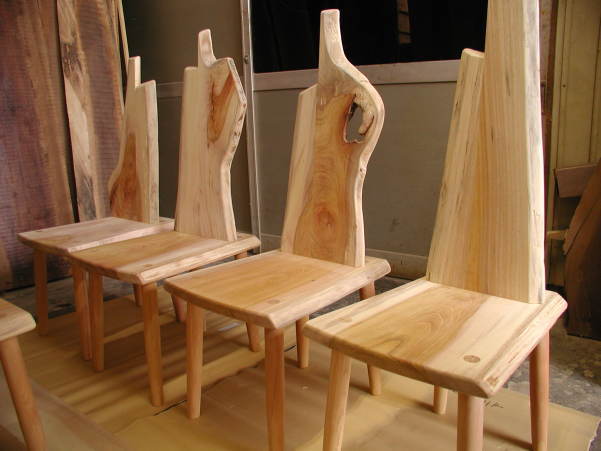 天然木イス