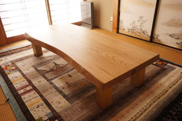 栗一枚板テーブル