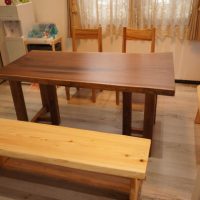 天然木一枚板ダイニングテーブルセット