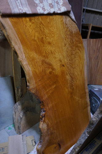ケヤキ変形一枚板テーブル天板