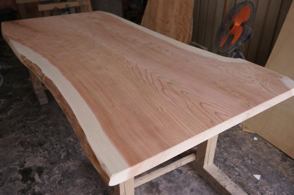 杉天然木一枚板テーブル天板加工