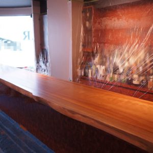 椨の木天然木無垢カウンター