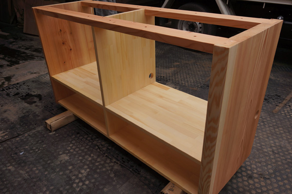 天然木アイランドカウンター