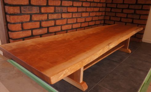 桜一枚板テレビ台