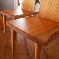 ケヤキ無垢一枚板椅子