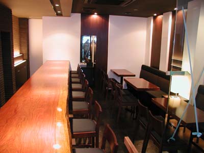 店舗一枚板カウンター・テーブル納品