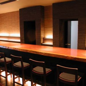 ブビンガ一枚板カウンター