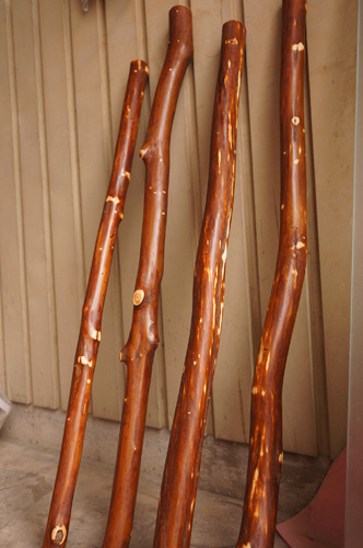 皮付き丸太　取っ手