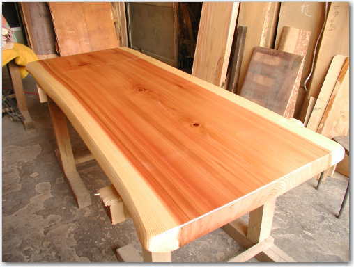 杉一枚板テーブル天板