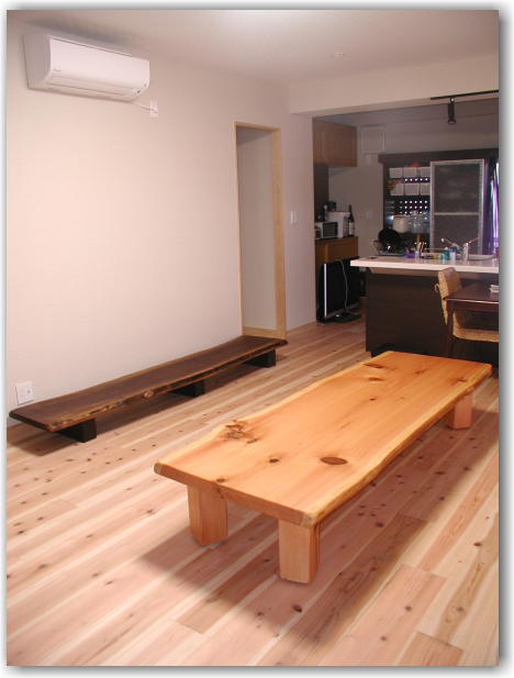 木の無垢一枚板家具