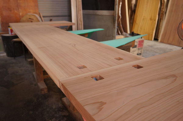 カウンターつなぎ加工