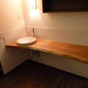 天然木一枚板水洗台