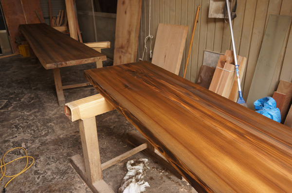 杉一枚板カウンター