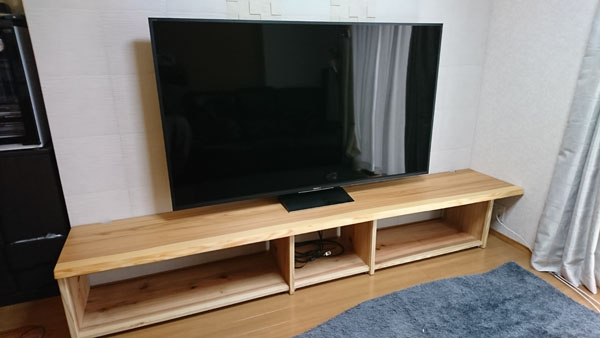 天然木一枚板テレビ台