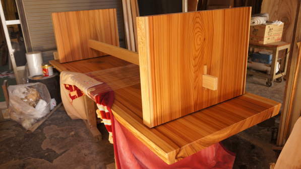 杉一枚板ダイニングテーブル脚