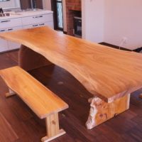 ケヤキ天然木一枚板ダイニングテーブル