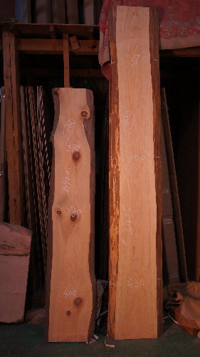 ヒノキ一枚板カウンター