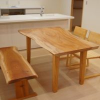 ケヤキダイニングテーブル一枚板