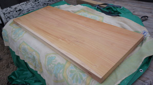 ケヤキ一枚板看板