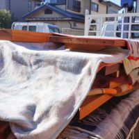 ケヤキ一枚板カウンター引き取り