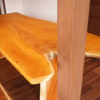 変形一枚板テーブル