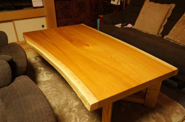 ケヤキ一枚板座卓