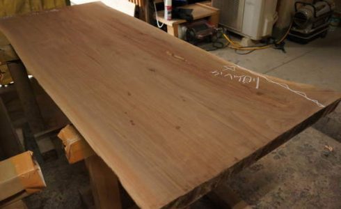 ブラックウォルナット一枚板デスク