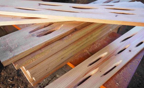 屋久杉ハス欄間