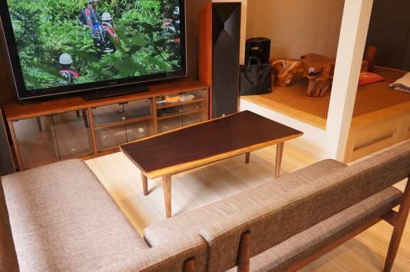 ウェンジ一枚板センターテーブル