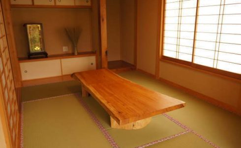 ケヤキ一枚板座卓