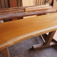 ケヤキ一枚板カウンター