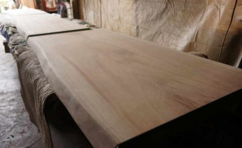 椨無垢一枚板カウンター