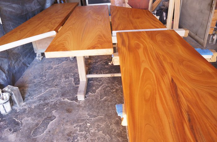 ケヤキ材無垢カウンター