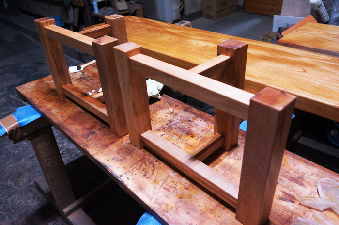 樺桜テーブル脚