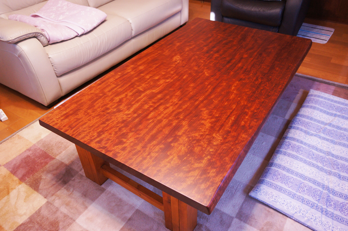 ブビンガ無垢一枚板天板