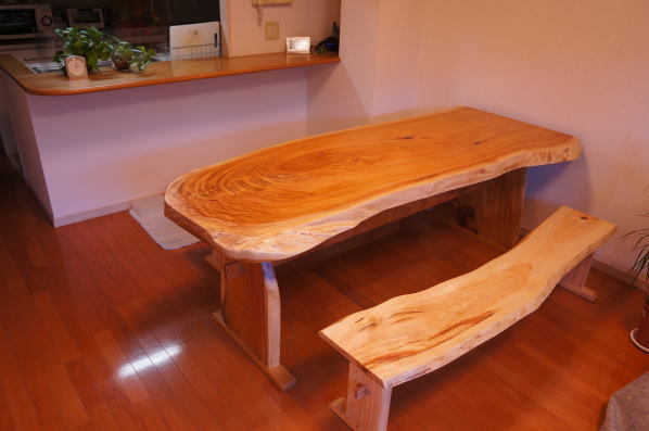 無垢一枚板ダイニングテーブルセット